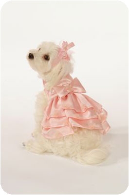 Pink Satin Bridesmaid Dog Dress Set