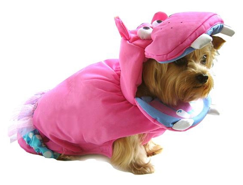 Pink Hippo Dog Costume